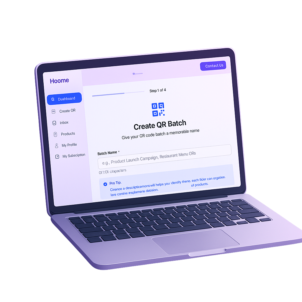 QR Code Creation Interface